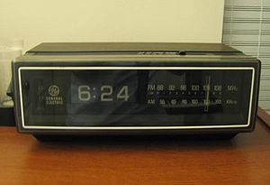 A mid 1970s digital alarm clock radio using ro...