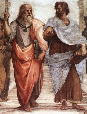 Detail of The School of Athens by Raffaello Sa...