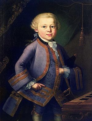 Anonymous portrait of the child Mozart, possib...