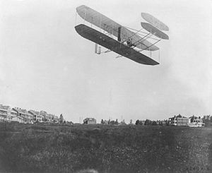 Orville demonstrating the flyer to the U.S. Ar...