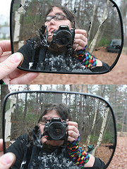 Self-Portrait with Broken Mirror [Diptych]