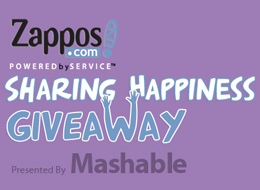 Zappos Sharing Happiness Giveaway Logo