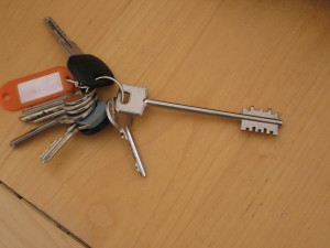 The key to our apartment vestibule